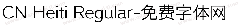 CN Heiti Regular字体转换